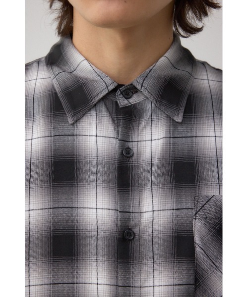 AZUL by moussy（アズールバイマウジー）の「C/Tライトオンブレーチェックシャツ（シャツ/ブラウス・メンズ・ブルー系その他/ブラック系その他・LARGE/MEDIUM）」の8枚目の写真