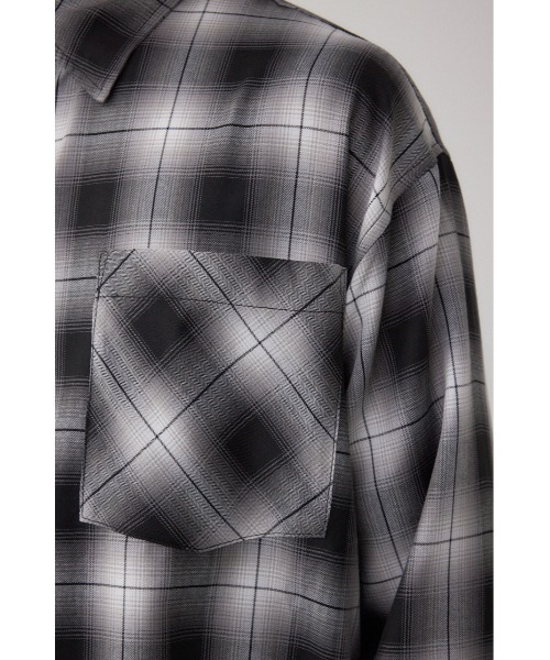 AZUL by moussy（アズールバイマウジー）の「C/Tライトオンブレーチェックシャツ（シャツ/ブラウス・メンズ・ブルー系その他/ブラック系その他・LARGE/MEDIUM）」の9枚目の写真