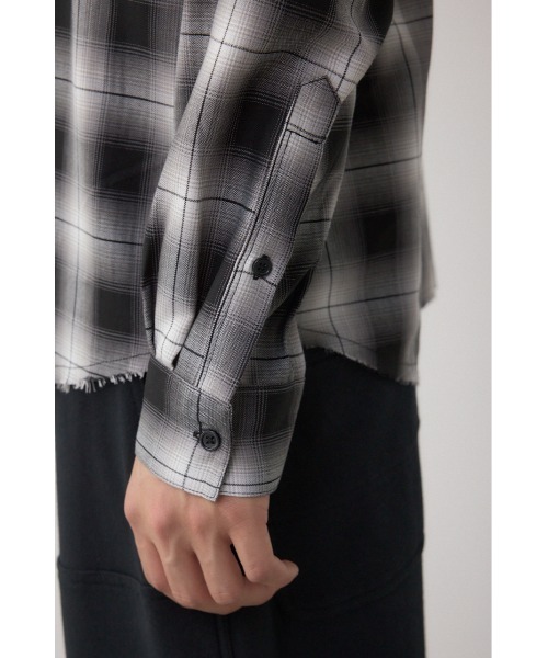 AZUL by moussy（アズールバイマウジー）の「C/Tライトオンブレーチェックシャツ（シャツ/ブラウス・メンズ・ブルー系その他/ブラック系その他・LARGE/MEDIUM）」の10枚目の写真