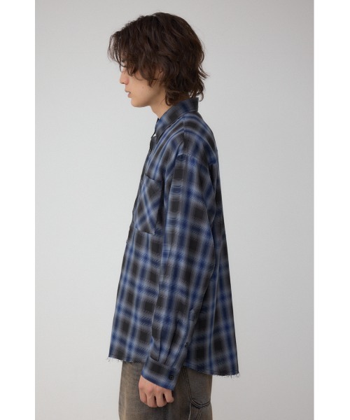 AZUL by moussy（アズールバイマウジー）の「C/Tライトオンブレーチェックシャツ（シャツ/ブラウス・メンズ・ブルー系その他/ブラック系その他・LARGE/MEDIUM）」の16枚目の写真