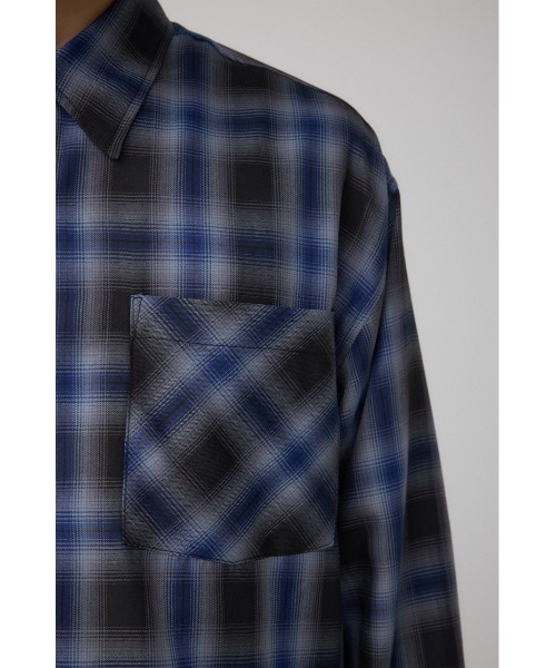 AZUL by moussy（アズールバイマウジー）の「C/Tライトオンブレーチェックシャツ（シャツ/ブラウス・メンズ・ブルー系その他/ブラック系その他・LARGE/MEDIUM）」の19枚目の写真