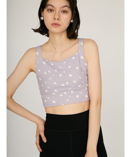 emmi（エミ）の「ディフォームフラワーブラトップ（キャミソール・レディース・グレー/ホワイト/ブラウン・0/1）」の6枚目の写真