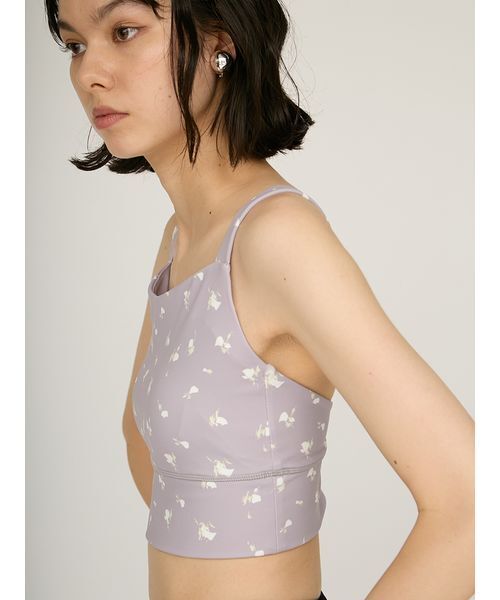 emmi（エミ）の「ディフォームフラワーブラトップ（キャミソール・レディース・グレー/ホワイト/ブラウン・0/1）」の8枚目の写真