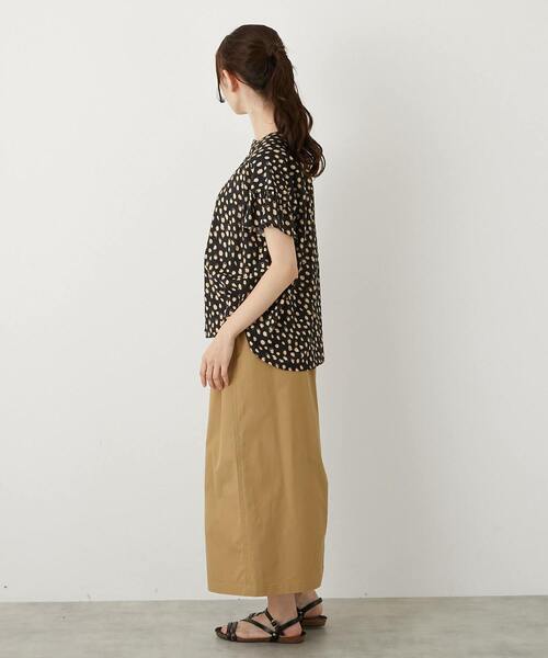 MELROSE claire（メルローズ クレール）の「【テンセルストレッチツイルベイカースカート】（スカート・レディース・ダークネイビー/カーキ/ベージュ・3/2）」の11枚目の写真