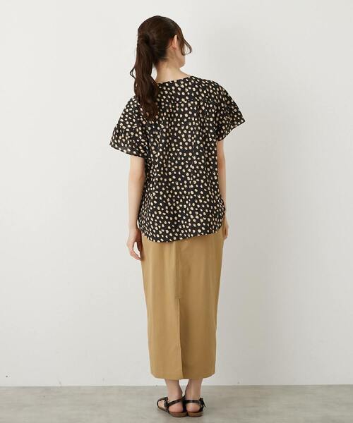 MELROSE claire（メルローズ クレール）の「【テンセルストレッチツイルベイカースカート】（スカート・レディース・ダークネイビー/カーキ/ベージュ・3/2）」の12枚目の写真