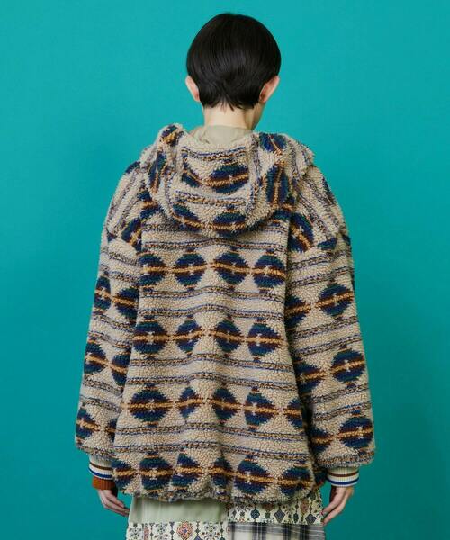 FRAPBOIS（フラボア）の「ボアクロア ブルゾン（ブルゾン・レディース・ブラック/ベージュ・1/0）」の4枚目の写真