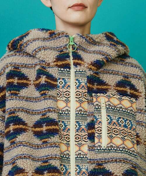 FRAPBOIS（フラボア）の「ボアクロア ブルゾン（ブルゾン・レディース・ブラック/ベージュ・1/0）」の6枚目の写真