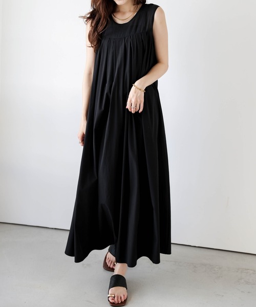 セール】ドッキングノースリーブワンピース（ワンピース）｜AMELY