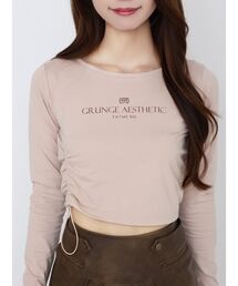 EATME | アシンメトリーギャザーTOP(Tシャツ/カットソー)
