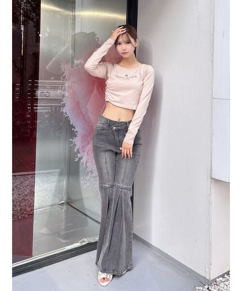 EATME（イートミー）の「アシンメトリーギャザーTOP（Tシャツ/カットソー・レディース・ピンク/オフホワイト/ワイン・FREE）」の12枚目の写真