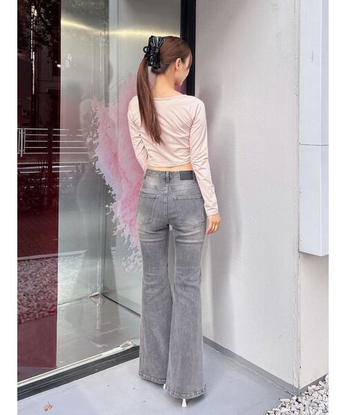 EATME（イートミー）の「アシンメトリーギャザーTOP（Tシャツ/カットソー・レディース・ピンク/オフホワイト/ワイン・FREE）」の13枚目の写真