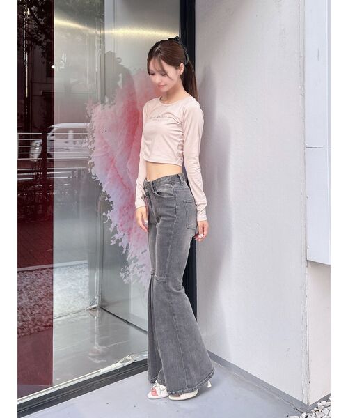 EATME（イートミー）の「アシンメトリーギャザーTOP（Tシャツ/カットソー・レディース・ピンク/オフホワイト/ワイン・FREE）」の14枚目の写真