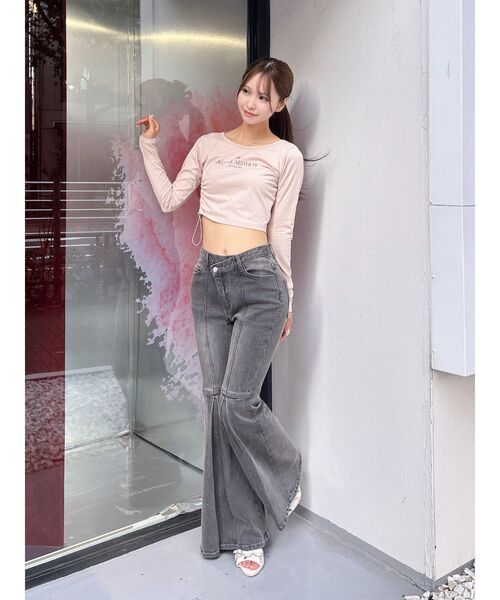 EATME（イートミー）の「アシンメトリーギャザーTOP（Tシャツ/カットソー・レディース・ピンク/オフホワイト/ワイン・FREE）」の15枚目の写真