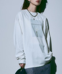 フラワーフォトプリントロングTシャツ