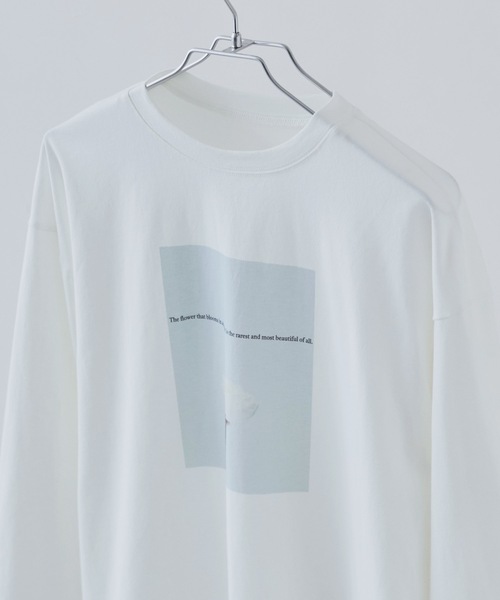 etoll.（エトル）の「フラワーフォトプリントロングTシャツ（Tシャツ/カットソー・レディース・ホワイト系1/ホワイト系2・FREE）」の19枚目の写真