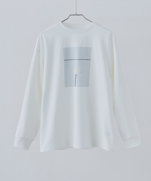 etoll.（エトル）の「フラワーフォトプリントロングTシャツ（Tシャツ/カットソー・レディース・ホワイト系1/ホワイト系2・FREE）」の17枚目の写真