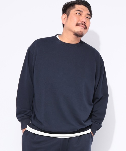 セール】B＆T CLUB (ビーアンドティークラブ) 裏毛 リブ クルーネック