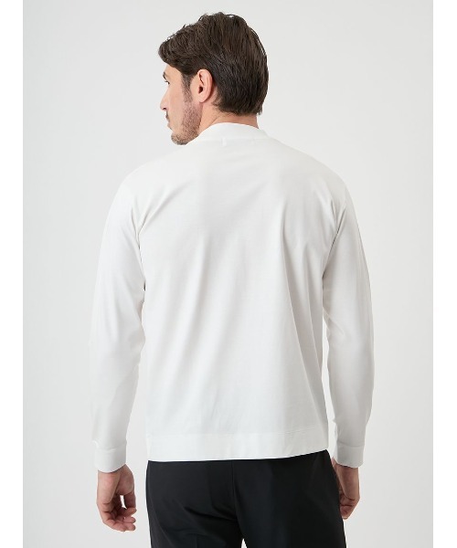 AOURE アウール ＭＩＣＲＯ ＢＲ ＬＳ モックネックカットソー L 黒 AOURE アウール MICRO BR LS モックネックカットソー L 黒