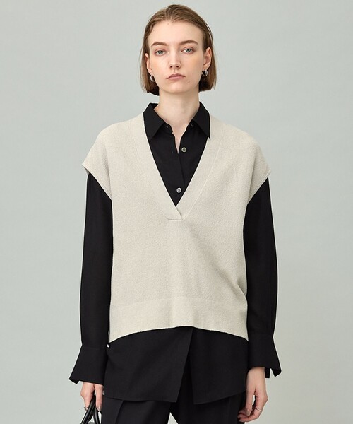 mini pechonen wolf&flower ニットベスト 新品未使用 ミナペルホネン wolf&flower ニットベスト 38