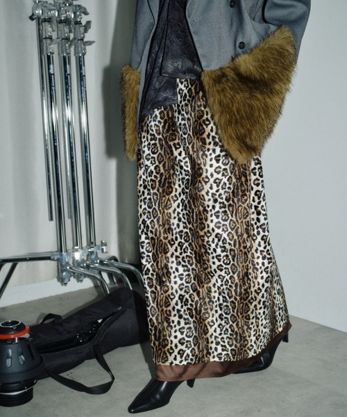 Furry leopard skirt / ファーリーレオパードスカート（スカート