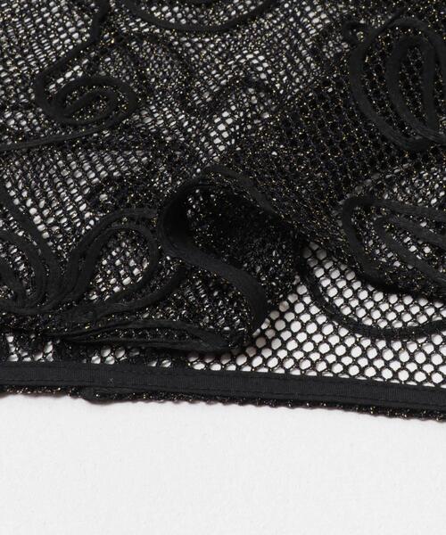 SENSE OF PLACE by URBAN RESEARCH（センスオブプレイスバイアーバンリサーチ）の「コードシシュウメッシュトップ（Tシャツ/カットソー・レディース・ブラウン/ブラック/アイボリー・ONE）」の6枚目の写真