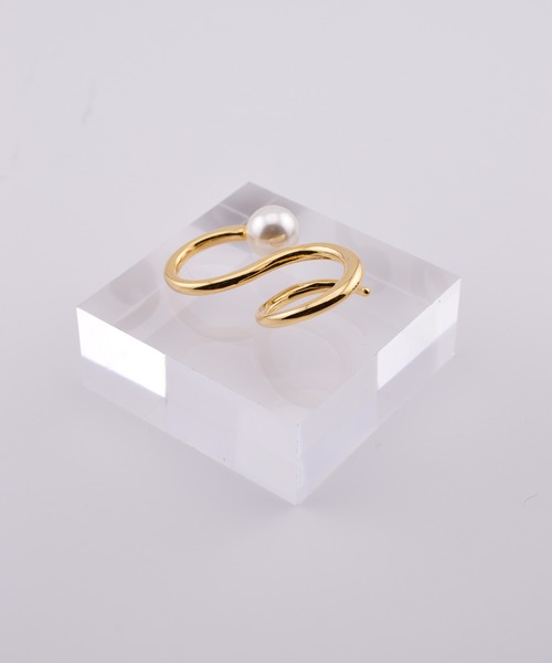 BROTHERHOOD（ブラザーフッド）の「【earyear】Wave Pearl Design Double Finger Ring（リング・レディース・シルバー/ゴールド・FREE）」の9枚目の写真