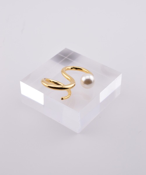 BROTHERHOOD（ブラザーフッド）の「【earyear】Wave Pearl Design Double Finger Ring（リング・レディース・シルバー/ゴールド・FREE）」の10枚目の写真