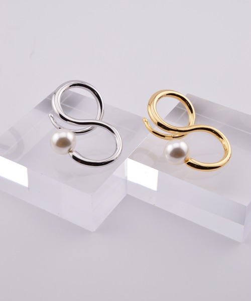 BROTHERHOOD（ブラザーフッド）の「【earyear】Wave Pearl Design Double Finger Ring（リング・レディース・シルバー/ゴールド・FREE）」の13枚目の写真