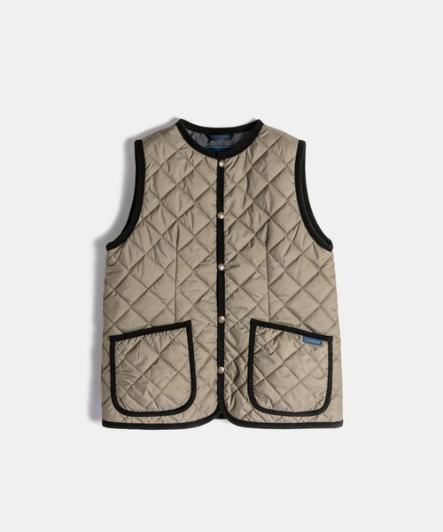 LAVENHAM(ラベンハム)の「Contrast Cornard Gilet Womens / コントラスト コナード ジレ ウィメンズ - C62:Cork(ベスト・レディース・ベージュ系その他/ブラック/ベージュ系その他4・6/8/16/14/12/10)」の3枚目の写真