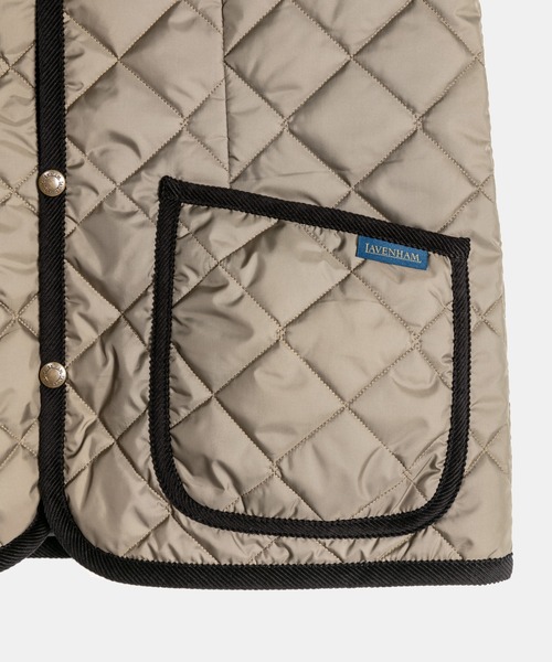 LAVENHAM(ラベンハム)の「Contrast Cornard Gilet Womens / コントラスト コナード ジレ ウィメンズ - C62:Cork(ベスト・レディース・ベージュ系その他/ブラック/ベージュ系その他4・6/8/16/14/12/10)」の12枚目の写真