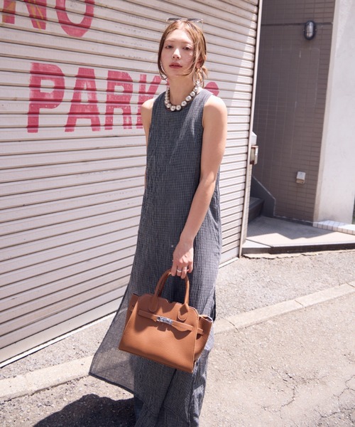 HANNE（アン）の「ベルテッドハンドバッグ（ハンドバッグ・レディース・キャメル/ブラック・FREE）」の7枚目の写真