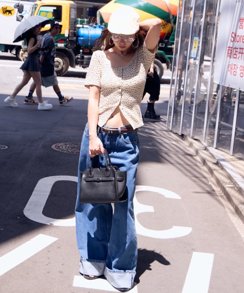 HANNE（アン）の「ベルテッドハンドバッグ（ハンドバッグ・レディース・キャメル/ブラック・FREE）」の20枚目の写真