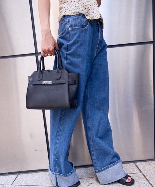 HANNE（アン）の「ベルテッドハンドバッグ（ハンドバッグ・レディース・キャメル/ブラック・FREE）」の16枚目の写真