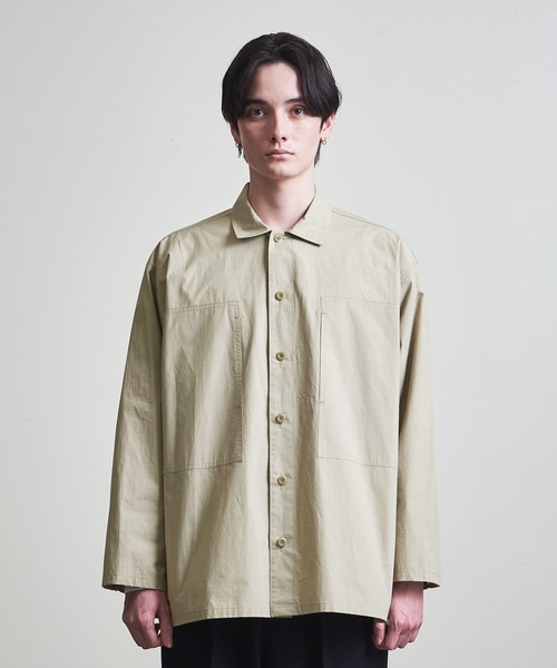 マルチサイズ】タイプライタークロス 2ポケット シャツ（シャツ