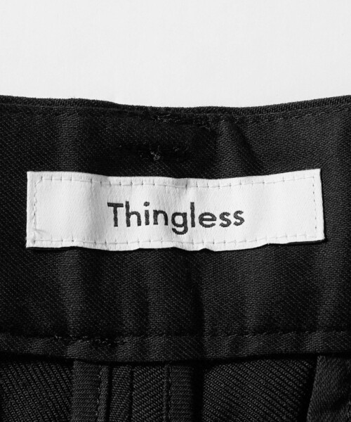 arrows Thinglessサイドアジャスト 2プリーツ パンツ　スラックス 1200025F1458_m1_a005.jpg