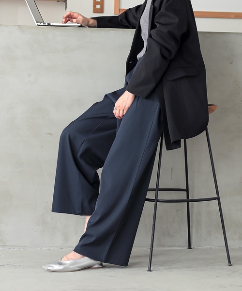 n'OrLABEL（ノアールレーベル）の「【機能素材】『カラースラックスパンツ』（スラックス・レディース・ブラック/チャコール/ネイビー・3L/L～LL/S～Ｍ）」の3枚目の写真