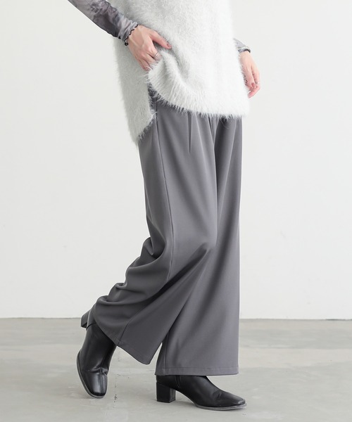 n'OrLABEL（ノアールレーベル）の「【機能素材】『カラースラックスパンツ』（スラックス・レディース・ブラック/チャコール/ネイビー・3L/L～LL/S～Ｍ）」の2枚目の写真