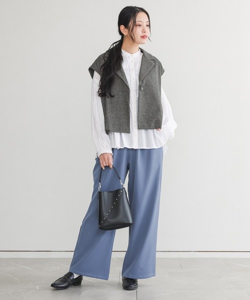 n'OrLABEL（ノアールレーベル）の「【機能素材】『カラースラックスパンツ』（スラックス・レディース・ブラック/チャコール/ネイビー・3L/L～LL/S～Ｍ）」の16枚目の写真