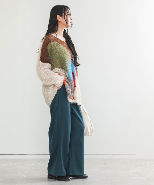 n'OrLABEL（ノアールレーベル）の「【機能素材】『カラースラックスパンツ』（スラックス・レディース・ブラック/チャコール/ネイビー・3L/L～LL/S～Ｍ）」の21枚目の写真