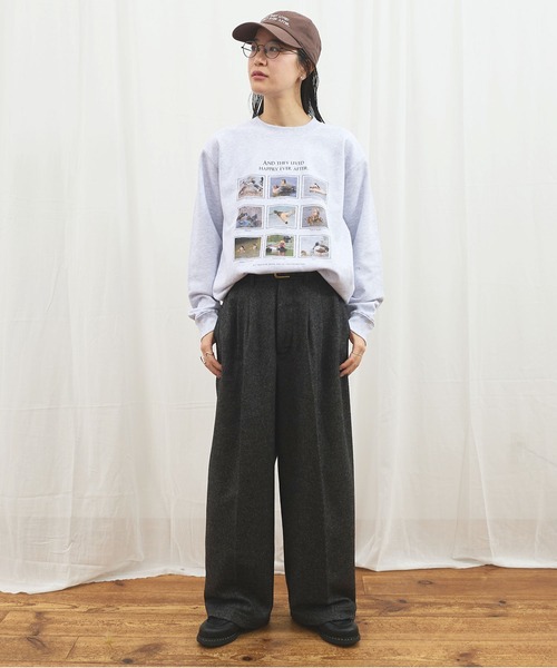 fig Ｌondon（フィグロンドン）の「The duck chronicles sweat（スウェット・レディース・アッシュグレー・LARGE/MEDIUM）」の9枚目の写真