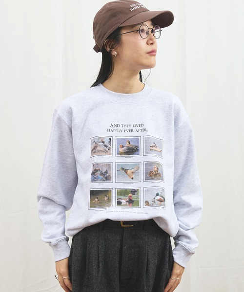 fig Ｌondon（フィグロンドン）の「The duck chronicles sweat（スウェット・レディース・アッシュグレー・LARGE/MEDIUM）」の7枚目の写真