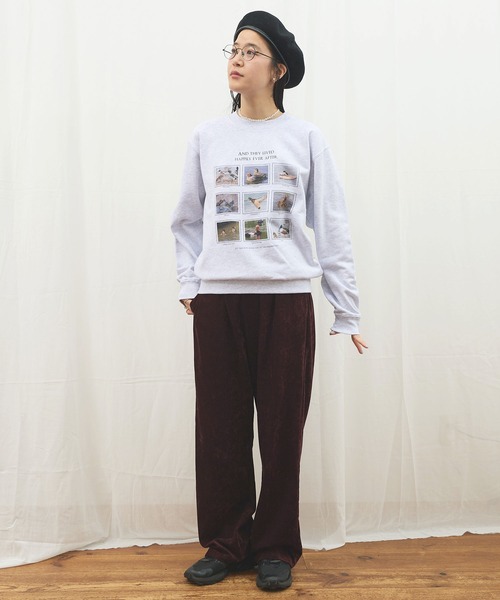 fig Ｌondon（フィグロンドン）の「The duck chronicles sweat（スウェット・レディース・アッシュグレー・LARGE/MEDIUM）」の4枚目の写真