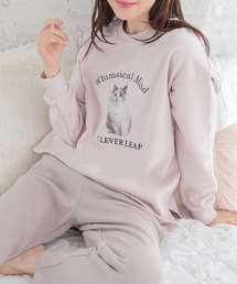 Honeys(ハニーズ)のネコプリントルームウェア(上下セット)(ルームウェア/パジャマ)