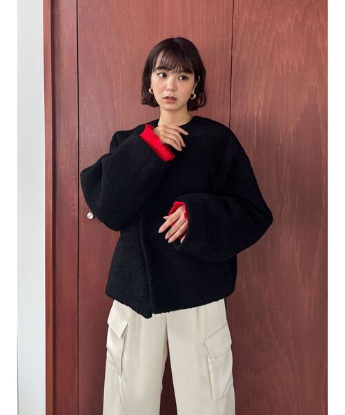 LAGUNAMOON(ラグナムーン)の「サテンカーゴワイドパンツ(カーゴパンツ・レディース・チャコールグレー/アイボリー・SMALL/MEDIUM)」の15枚目の写真