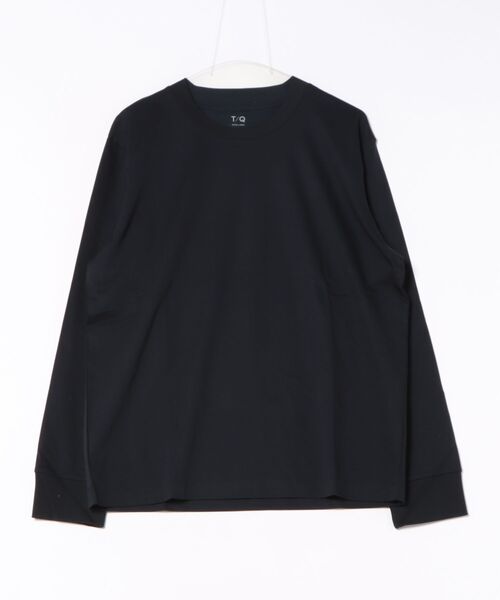 TAKA-Q(タカキュー)の「Tシャツ メンズ 長袖 ストレッチ 綿 コットン 無地 シルケット スムス スロープネック ドレスT(Tシャツ/カットソー・メンズ・ホワイト/ネイビー・S/MEDIUM/LARGE/X-LARGE)」の4枚目の写真
