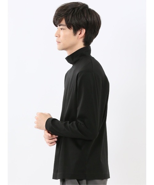 TAKA-Q(タカキュー)の「Tシャツ メンズ 長袖 ストレッチ 綿 コットン 無地 シルケット スムス スロープネック ドレスT(Tシャツ/カットソー・メンズ・ホワイト/ネイビー・S/MEDIUM/LARGE/X-LARGE)」の10枚目の写真
