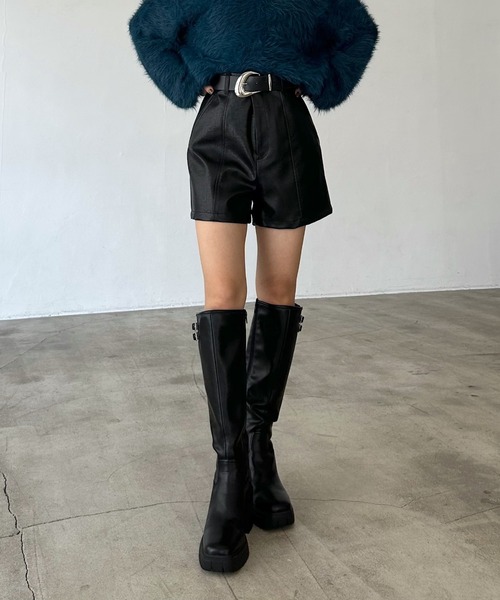 フェイクレザーショートパンツ（その他パンツ）｜PAGEBOY（ページ