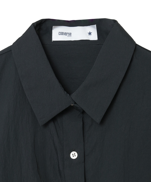 CONVERSE TOKYO(コンバーストウキョウ)の「【HL】EDGE CUT CROPPED SHIRT(シャツ/ブラウス・レディース・サックスブルー/ブラック/ホワイト/カーキ・FREE)」の12枚目の写真