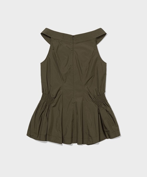 LOW CLASSIC(ロウ クラシック)の「OFF-SHOULDER SHIRRED BLOUSE TOP(シャツ/ブラウス・レディース・カーキ・S)」の16枚目の写真