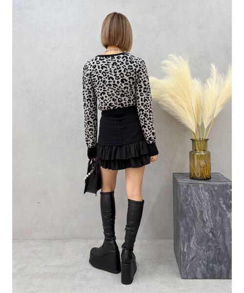 EVRIS（エヴリス）の「ドッキングフリルミニスカート（スカート・レディース・ブラック/ホワイト・SMALL/MEDIUM）」の16枚目の写真